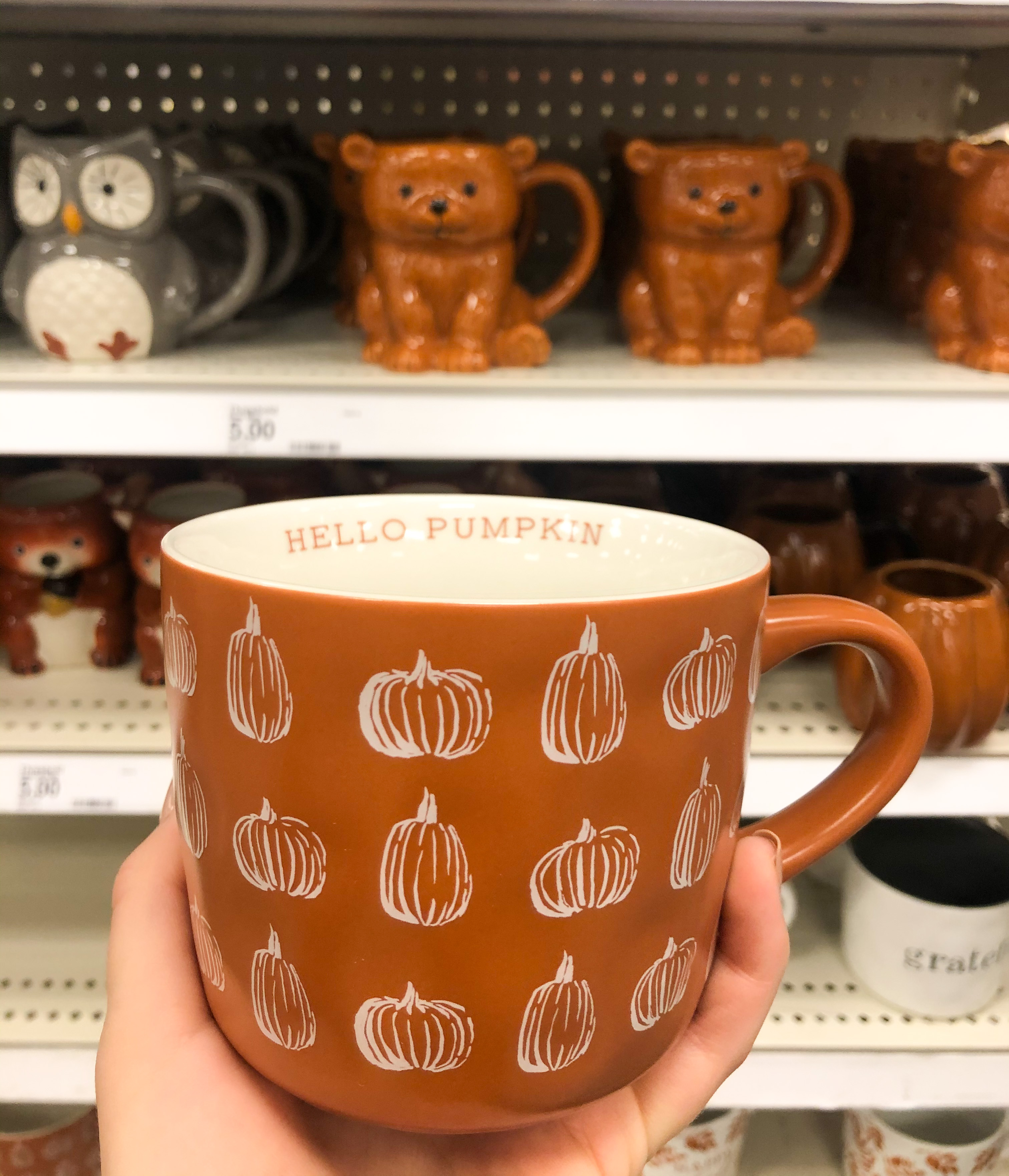 Hello pumpkin $5 fall mug.